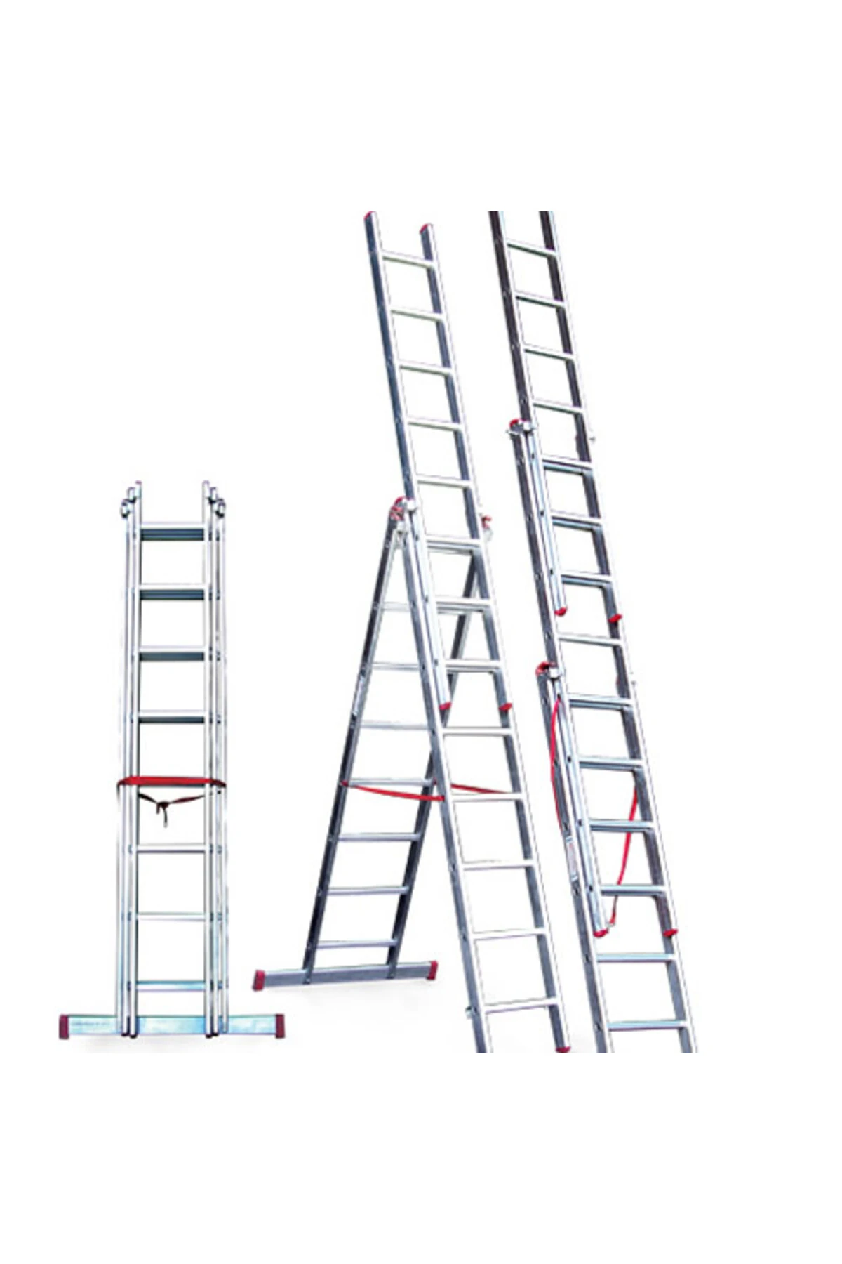 Üç Parça Sürgülü A Tipi Alüminyum Merdiven 4,70 Metre(SATM.09)