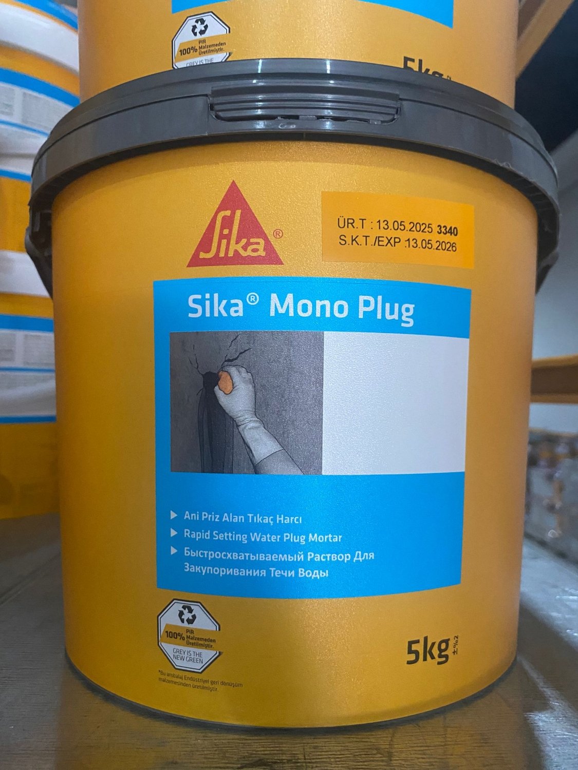 Monoplug Çimento Esaslı, Hızlı Priz Alan Tıkaç Harcı 5 kg