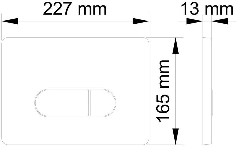 Siena Gömme Rezervuar Kumanda Paneli Mat Siyah (Black) 228-017
