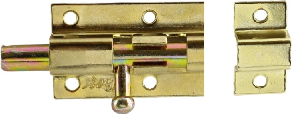 Küçük Mavzer Sürgü Sürgülü Sürgüsü Kilit 25X40 mm Kapı Pencere Emniyet Kilidi Metal Prinç Sarı