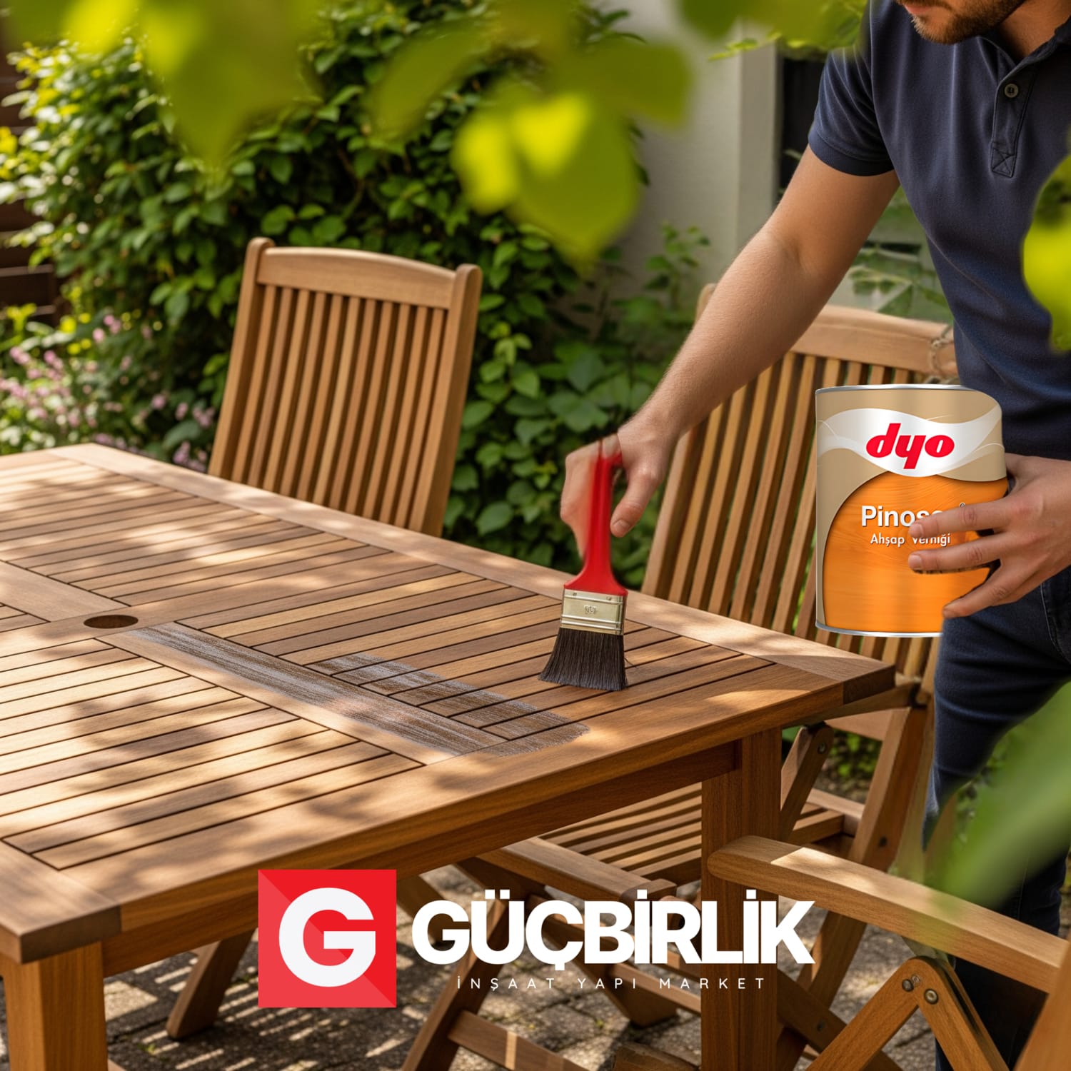 DYO Pinosan Ahşap Verniği Yarı Mat Şeffaf 0,75L - 2,5l | Iç ve Dış Mekan Kullanımına Uygun Vernikli Ahşap Koruyucu