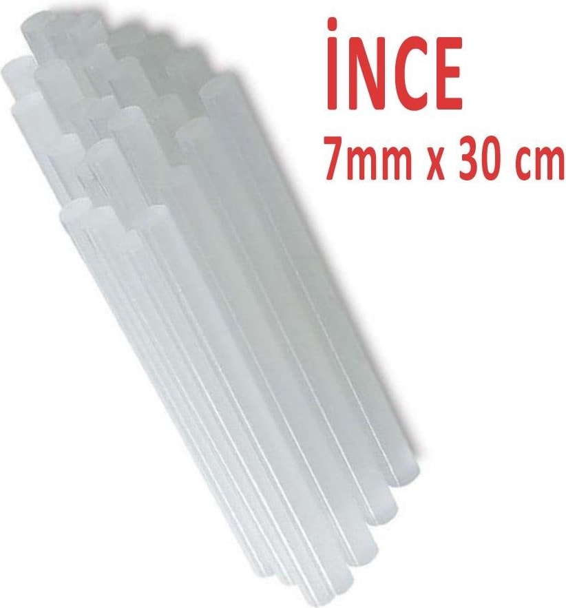 Mum Silikon Ince Ø7MMX30 cm Sıcak Mum Silikon Çubuk Uç 1 kg (80 Adet)