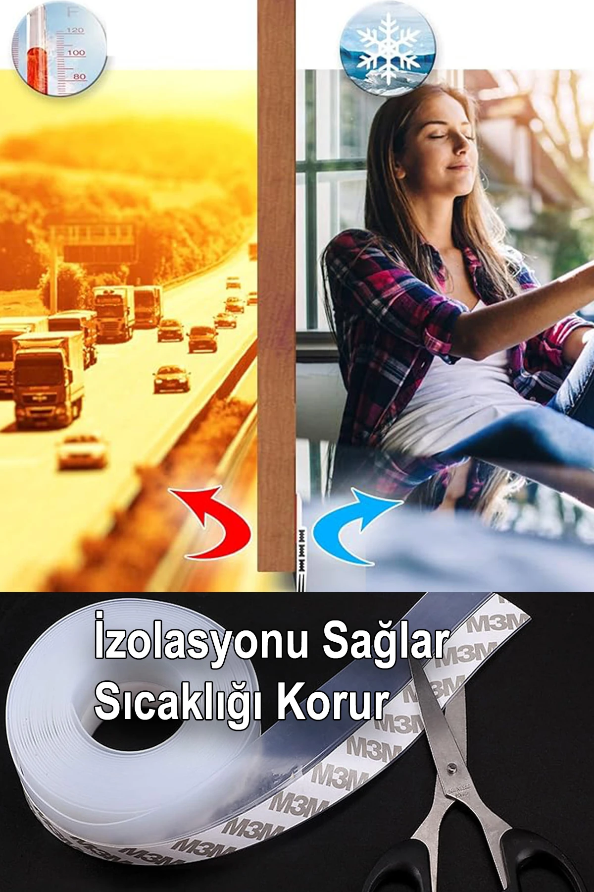 Kapı Pencere İzolasyon Bandı Rüzgar Toz Önleyici Yalıtım Bant Ses Isı Gürültü Geçirmez Silikon Şerit