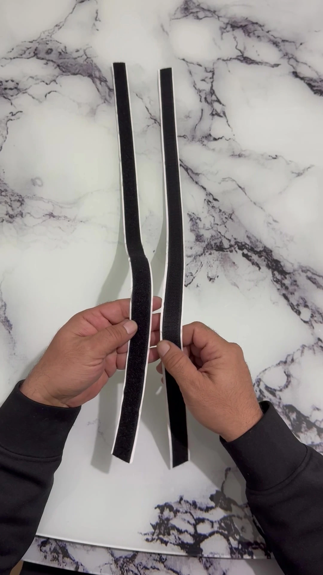 2 Cm Yapışkanlı Siyah Cırt Cırtlı Bant 1 Metre