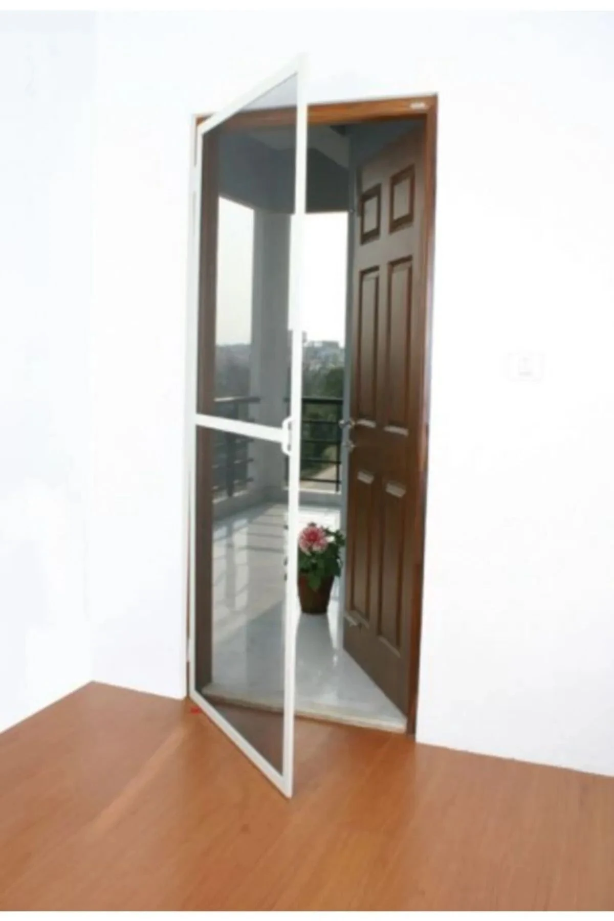 [100cm X 220 Cm ] Menteşeli Fiber Glass Kapı Pencere Sinekliği 17 X 25 Demonte Ürün