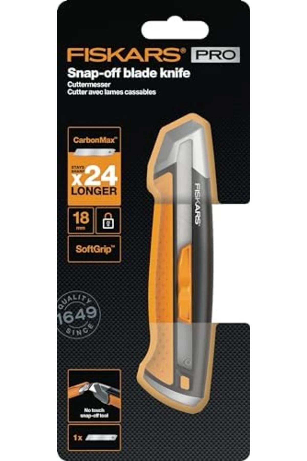 BRFShop 1027227 Ayrılabilir Bıçaklı Çok Amaçlı Bıçak, Turuncu/Siyah 1165984