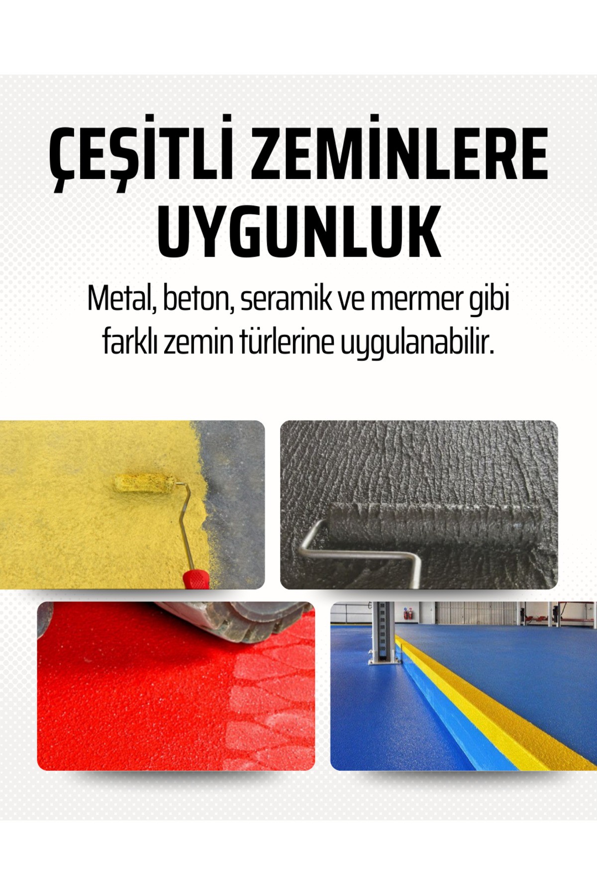 Kaydırmaz Kalın Pürüzlü Zemin Boyası (Ağır Araç Trafiğine Uygun)