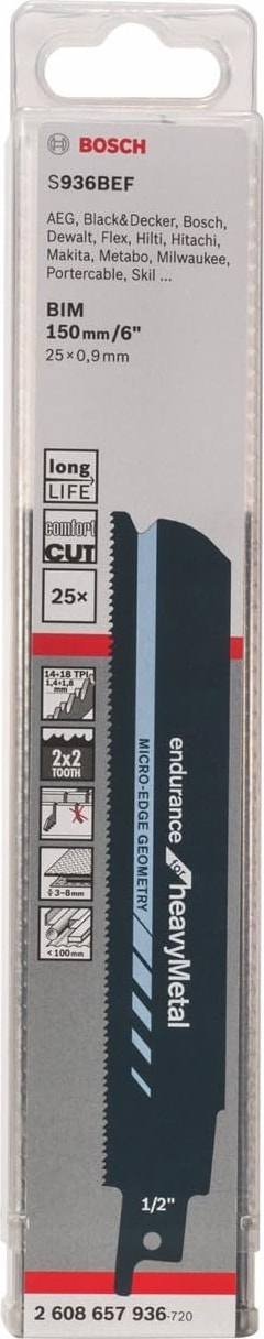 BOSCH Storemax 2608657936 Tilki Kuyruğu Testere - S 936 Bef, 25 Parça