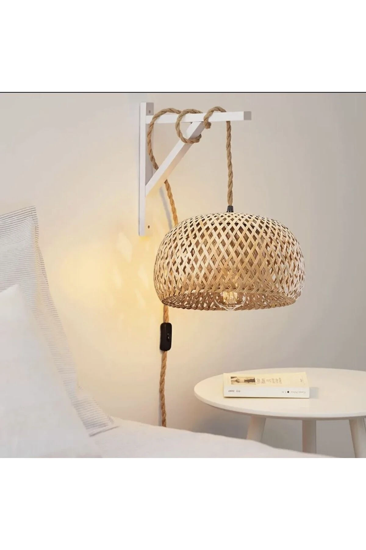 Jüt Halat Sarkıt Avize Anahtarlı Duy 5 Mt Bronz Rengi (AMPUL DAHİL)