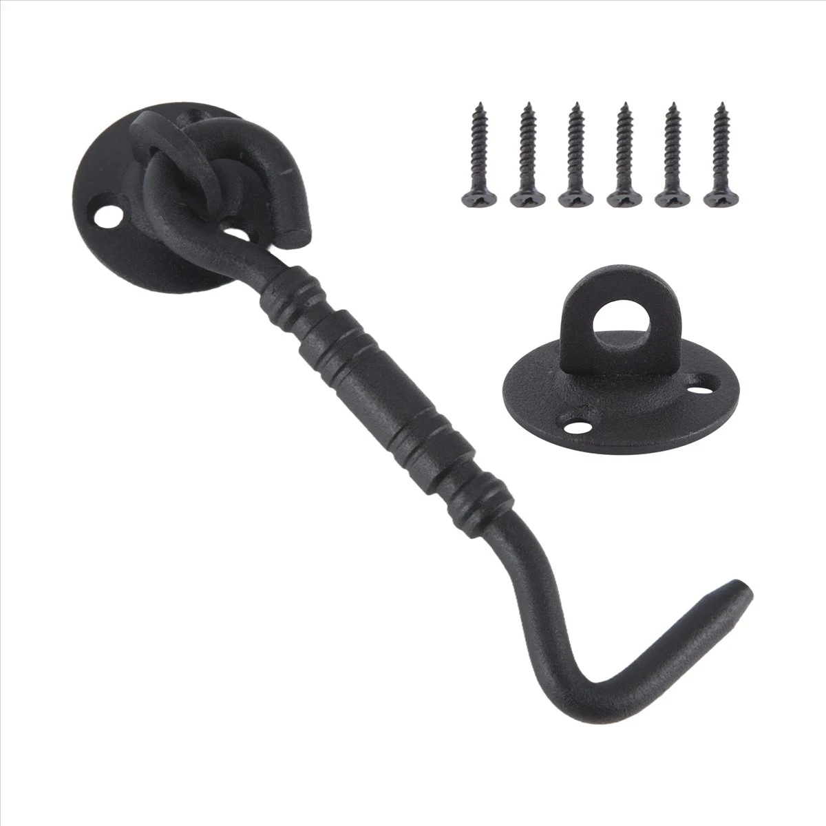 Barn Kapı Kilidi, 4 Inç Paslanmaz Çelik Kapı Kancası ve Montaj Vidaları ile Göz Mandalı, Sürgülü Kapı Için Kapı Kilidi Mandal (Yurt Dışından)