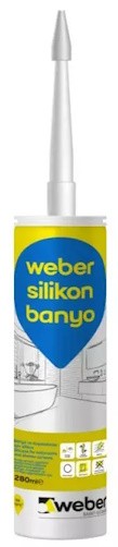 WEBER Kararmayan Küflenmeyen Antibakteriyel Banyo Silikonu Beyaz 280 ml