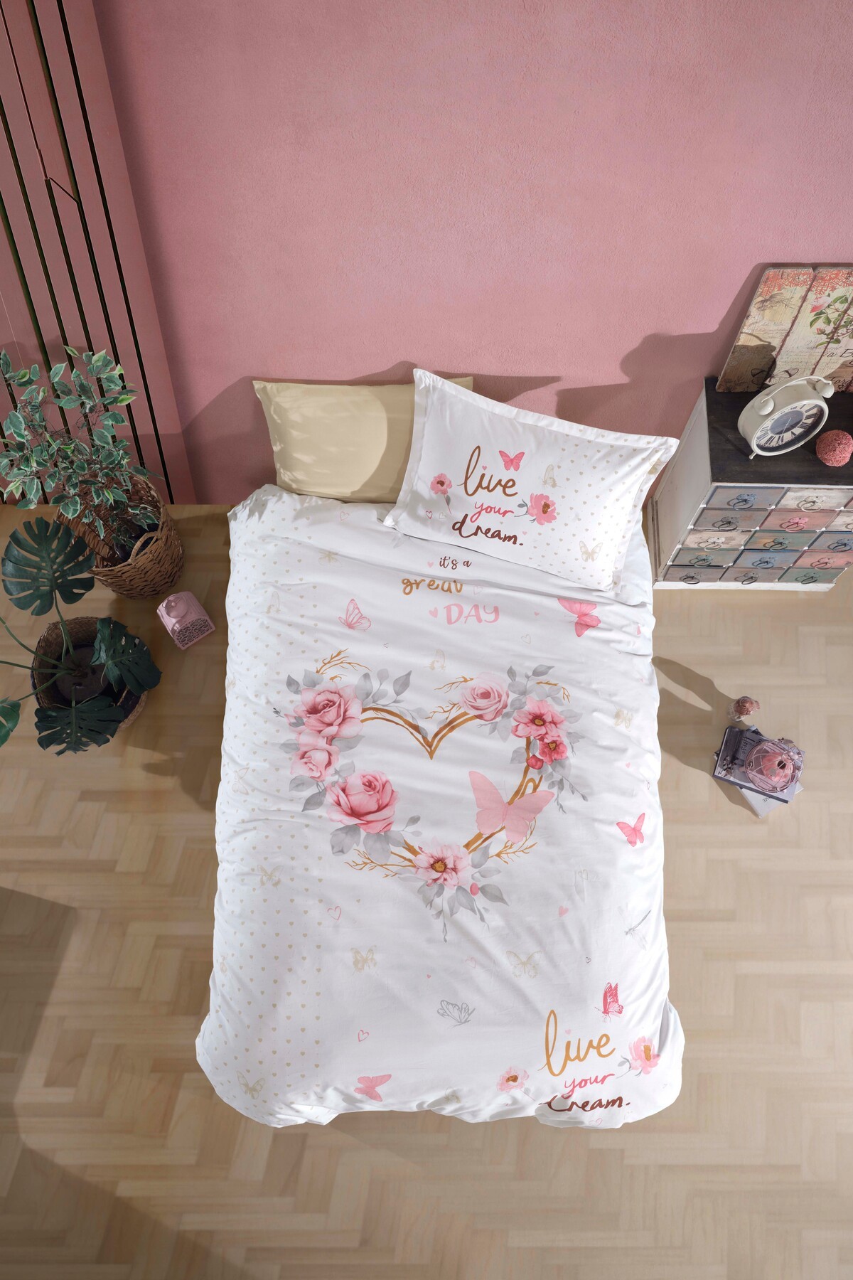 Ranforce %100 Pamuk Tek Kişilik Nevresim Takımı Dream