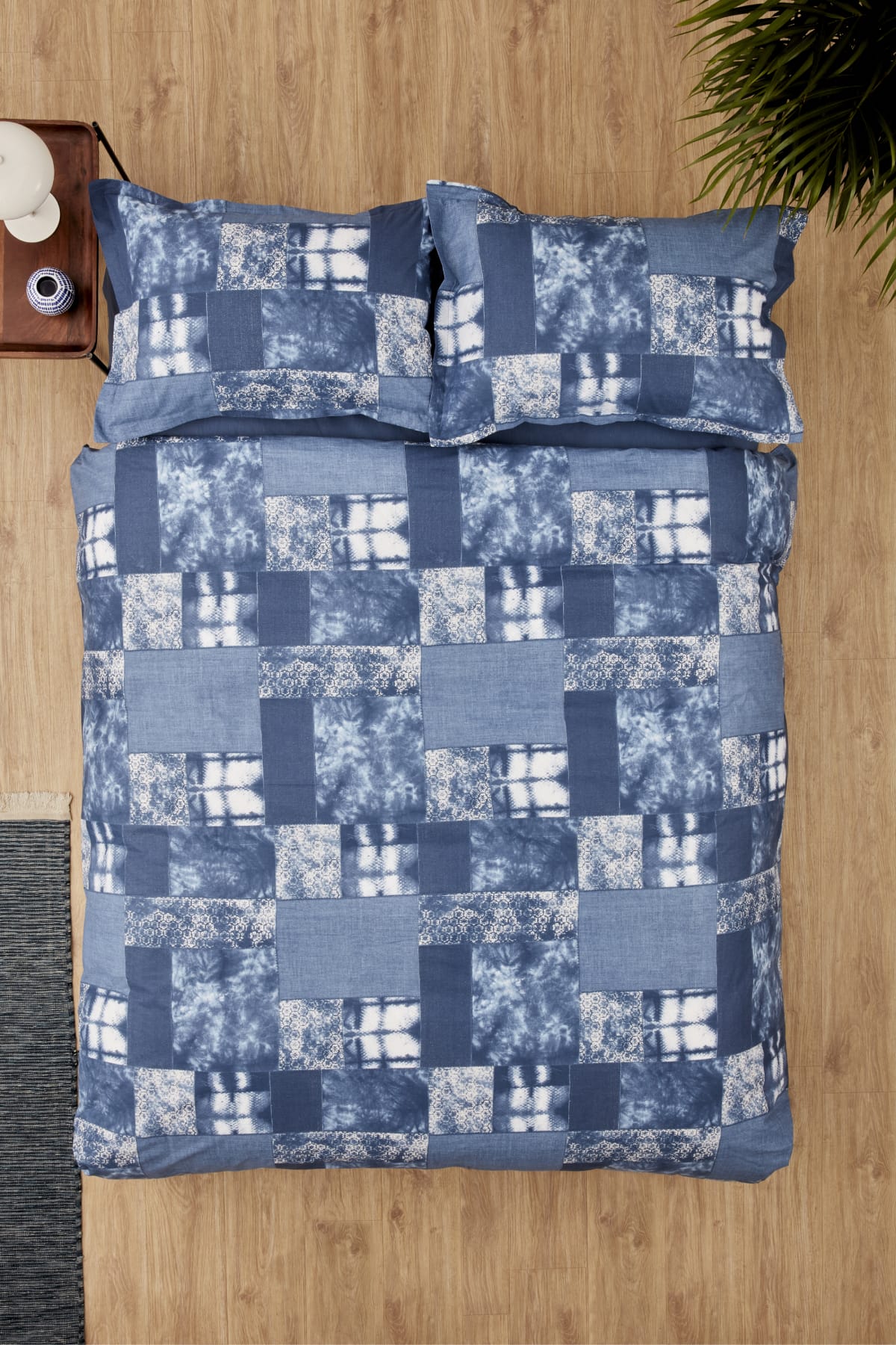 Denim Patch Tek Kişilik Nevresim Takımı Mavi