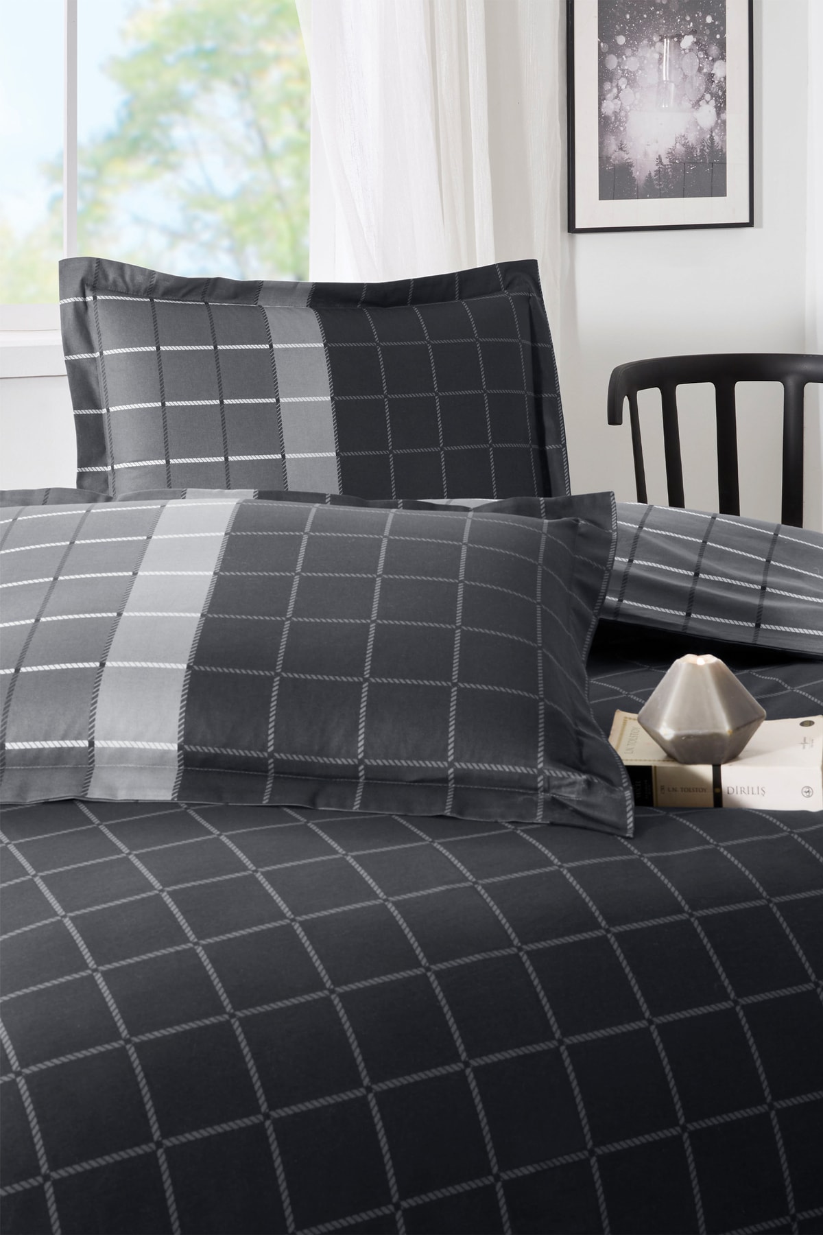 Nera King Size Lastikli Çarşaf Nevresim Takımı