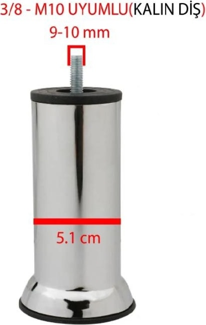 Baza Ayağı Krom 10 cm M10