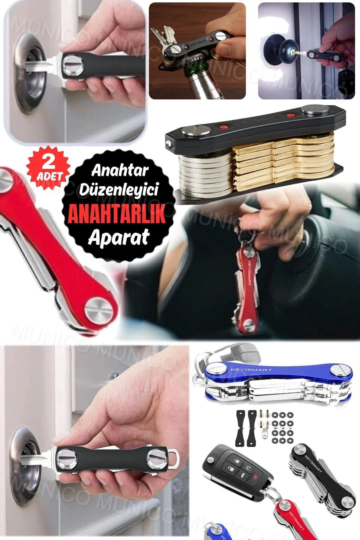 2 Adet Akıllı Anahtarlık Clever Key – Anahtarlarınızı Tek Noktada Toplayın ve Pratik Kullanımı