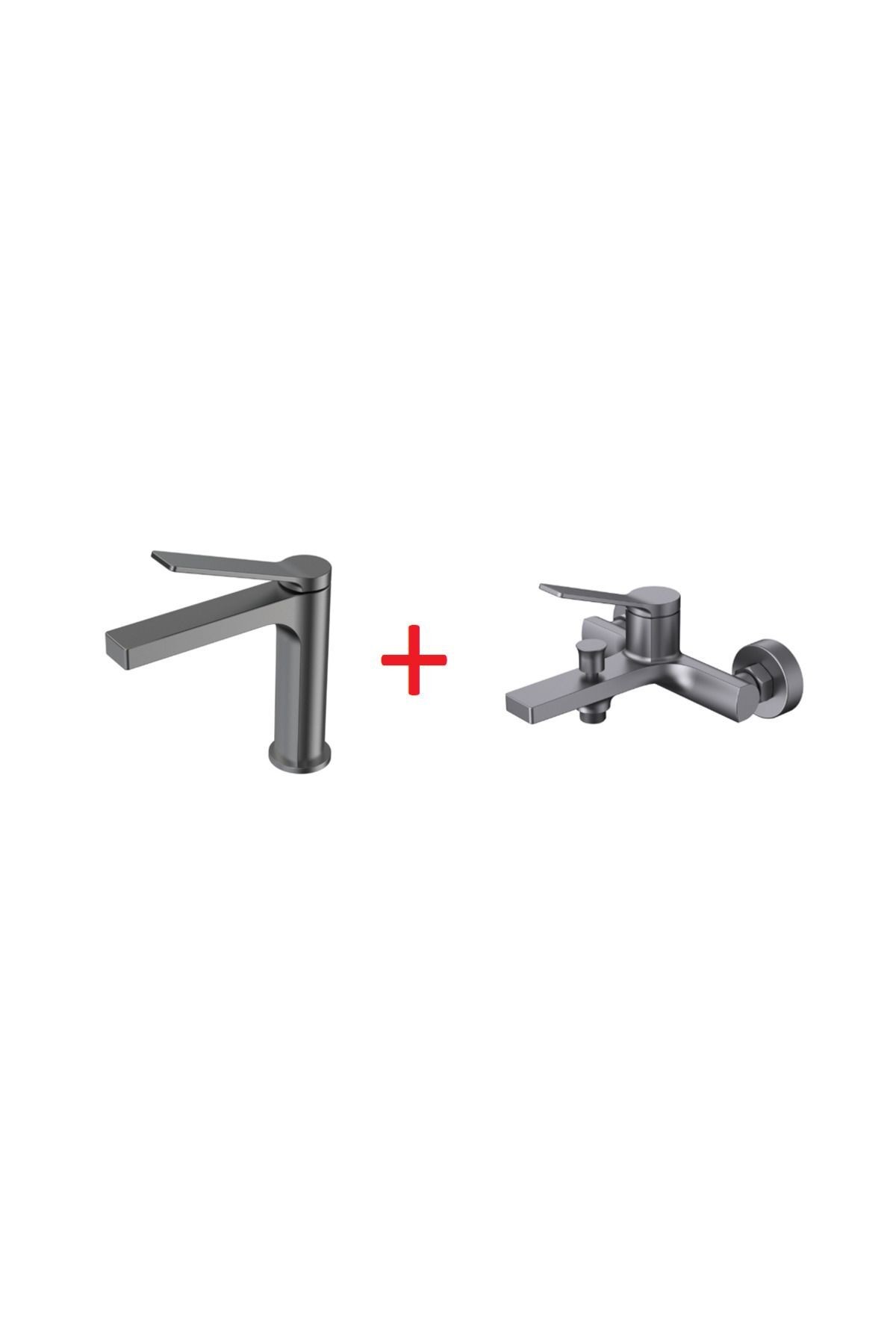 Ritmo Lavabo Ve Banyo Bataryası Seti Metalik Gri Rt1500gr+rt2500gr