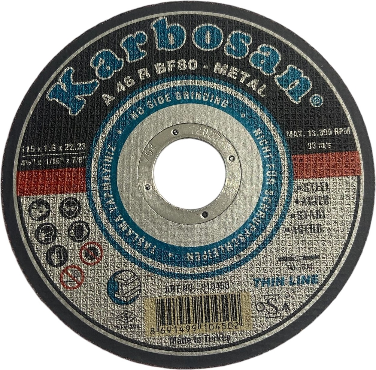 KARBOSAN 115 x 1.6 Kesme Taşı Metal 25 Adet 910450