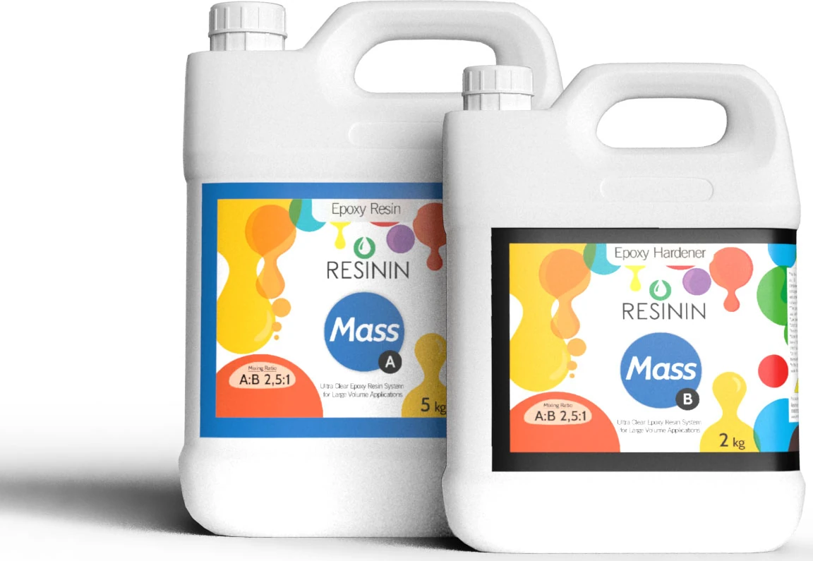 Mass A+B Büyük Hacim Için Ultra Şeffaf Epoksi Reçine 7 kg