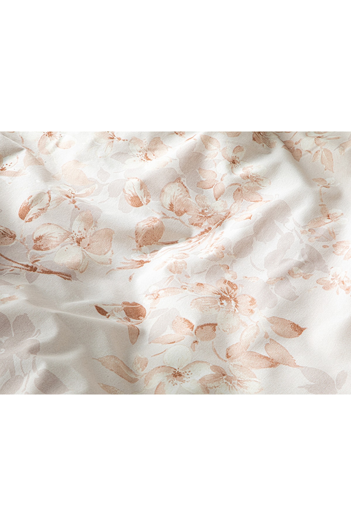 Pure Magnolia Kolay Ütülenir Tek Kişilik Nevresım Takımı 160x220 Cm Terracotta