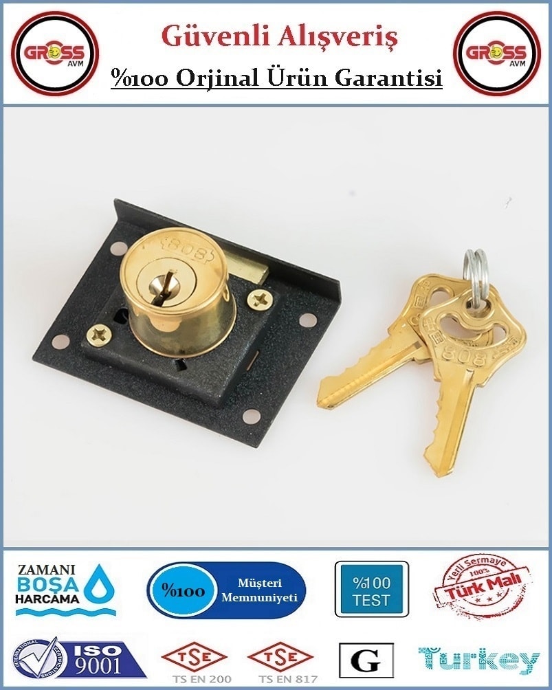 Drawer Lock Çekmece Kilidi 303 - Siyah
