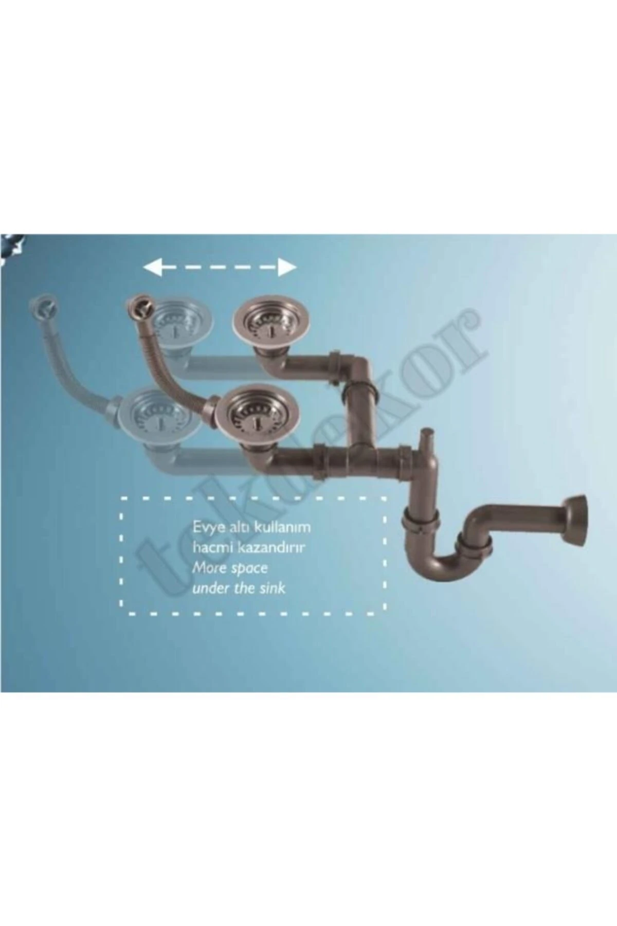 1,5 Gözlü Evye Sifonu