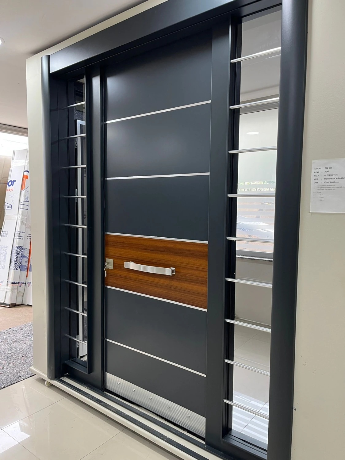 Kompozit Villa Kapısı Dış Mekan Yağmura Dayanıklı Çelik Kapılar