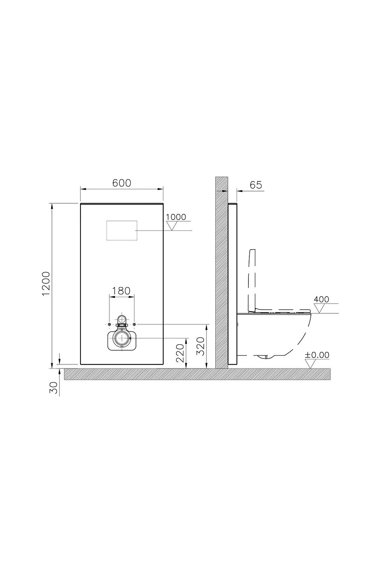 Asma Klozet İçin Platform, Renoform, 6 Cm, Açık Gri, Taharet Deliksiz, 773-5060-01