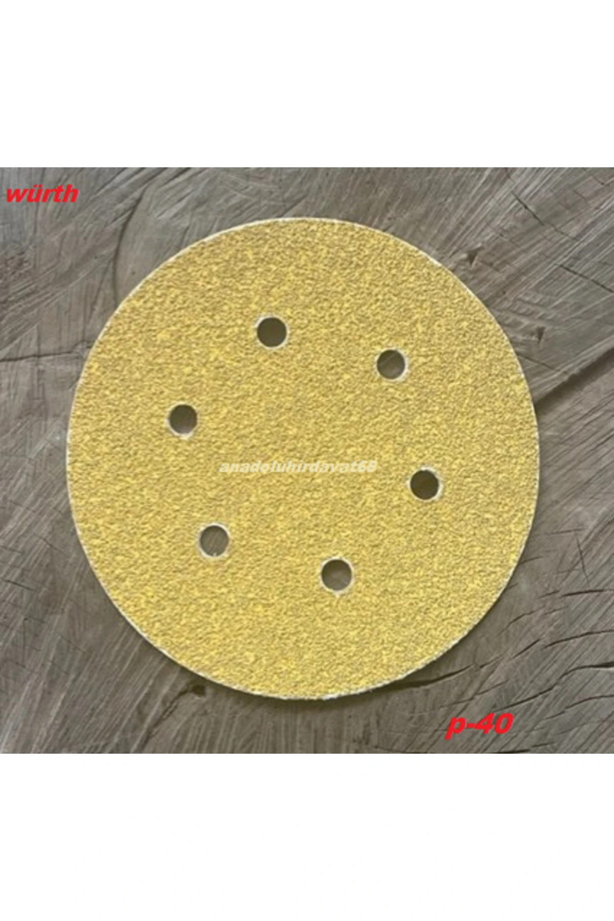 WÜRTH SAHARA 150MM YAPIŞKANLI ZIMPARA ARAÇ KURU ZIMPARA KAĞIDI 5 ADET