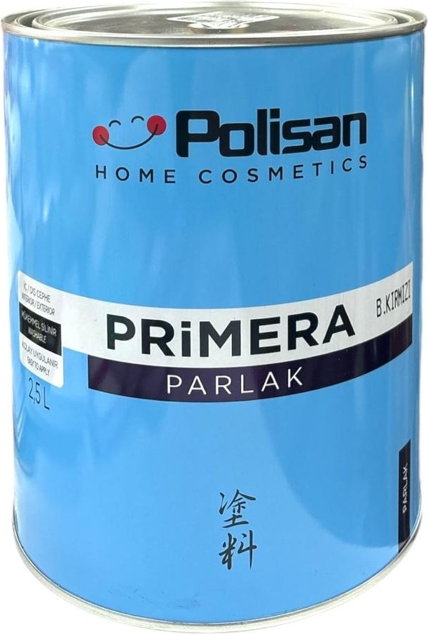 POLİSAN Primera Parlak Yağlı Boya Bayrak Kırmızı 2,5lt