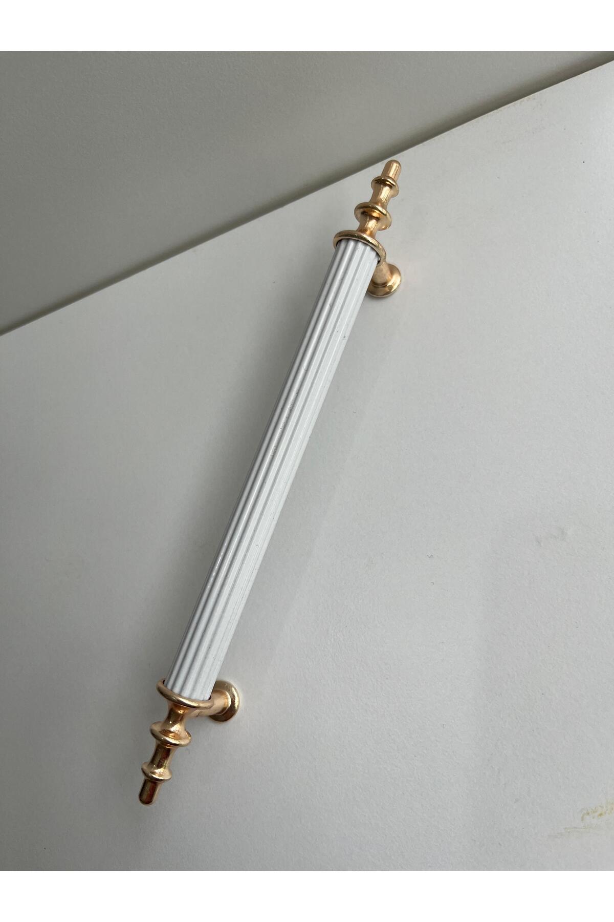 Beyaz & Gold Detay Boru Kulp  - 128 mm