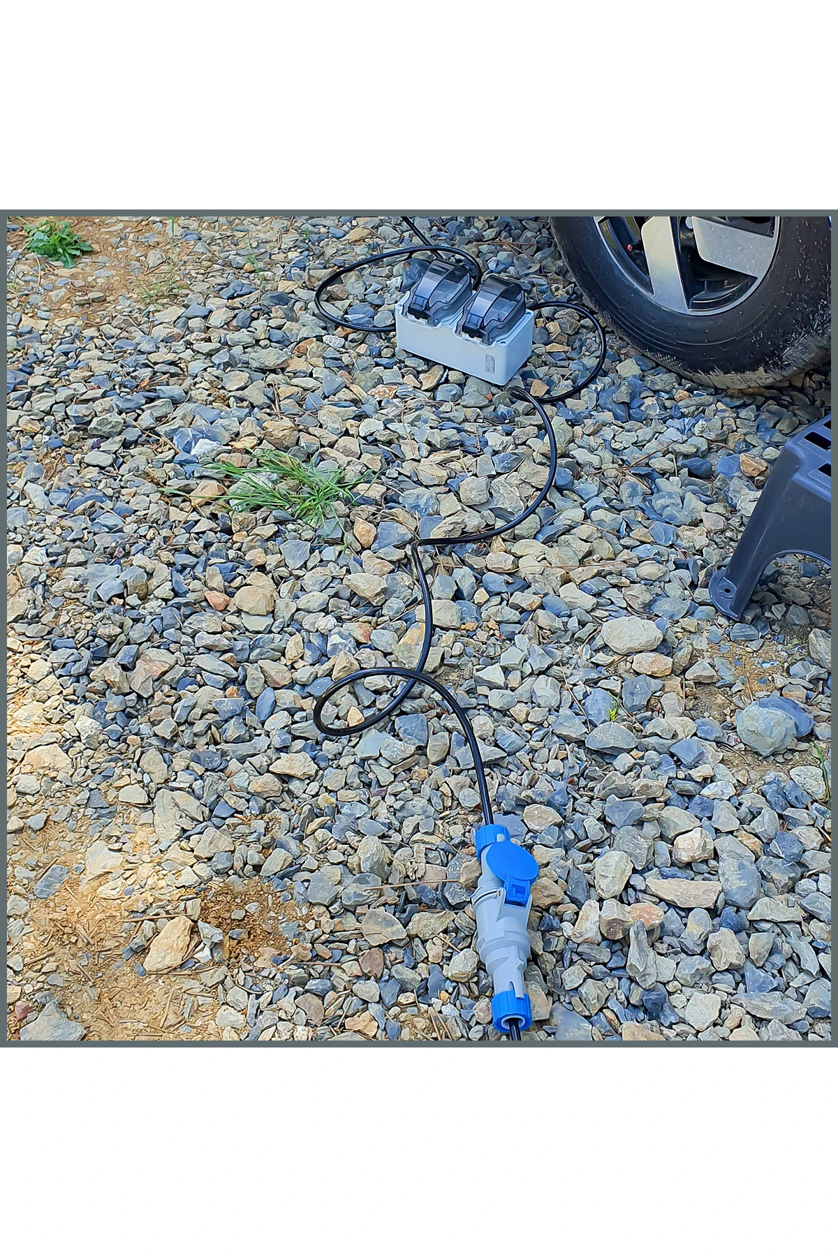 Tekne Ve Karavan Besleme Öncesi Ara Priz 2'li Ip66 1m. Pur Kablolu