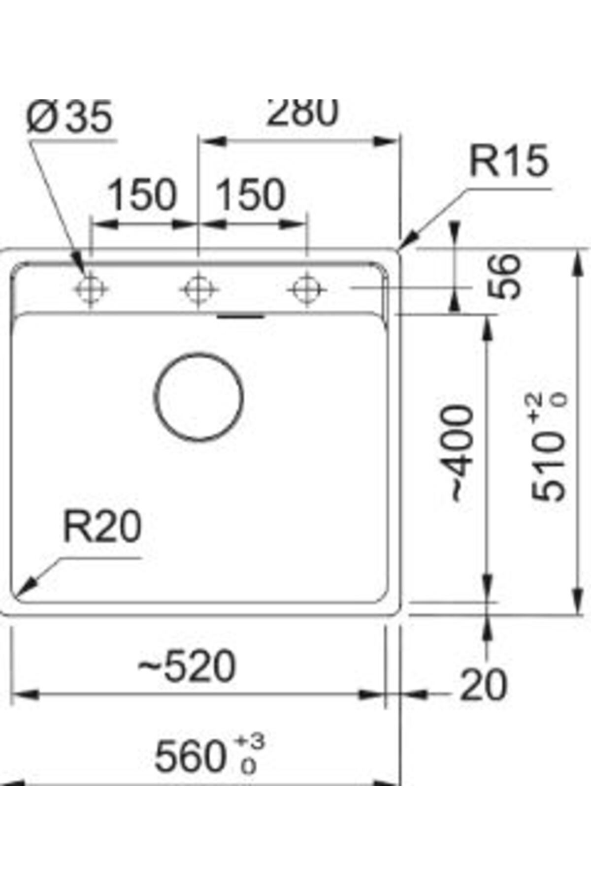114.0661.642- Maris Mrg 610 52 Matt Black Granit Eviye