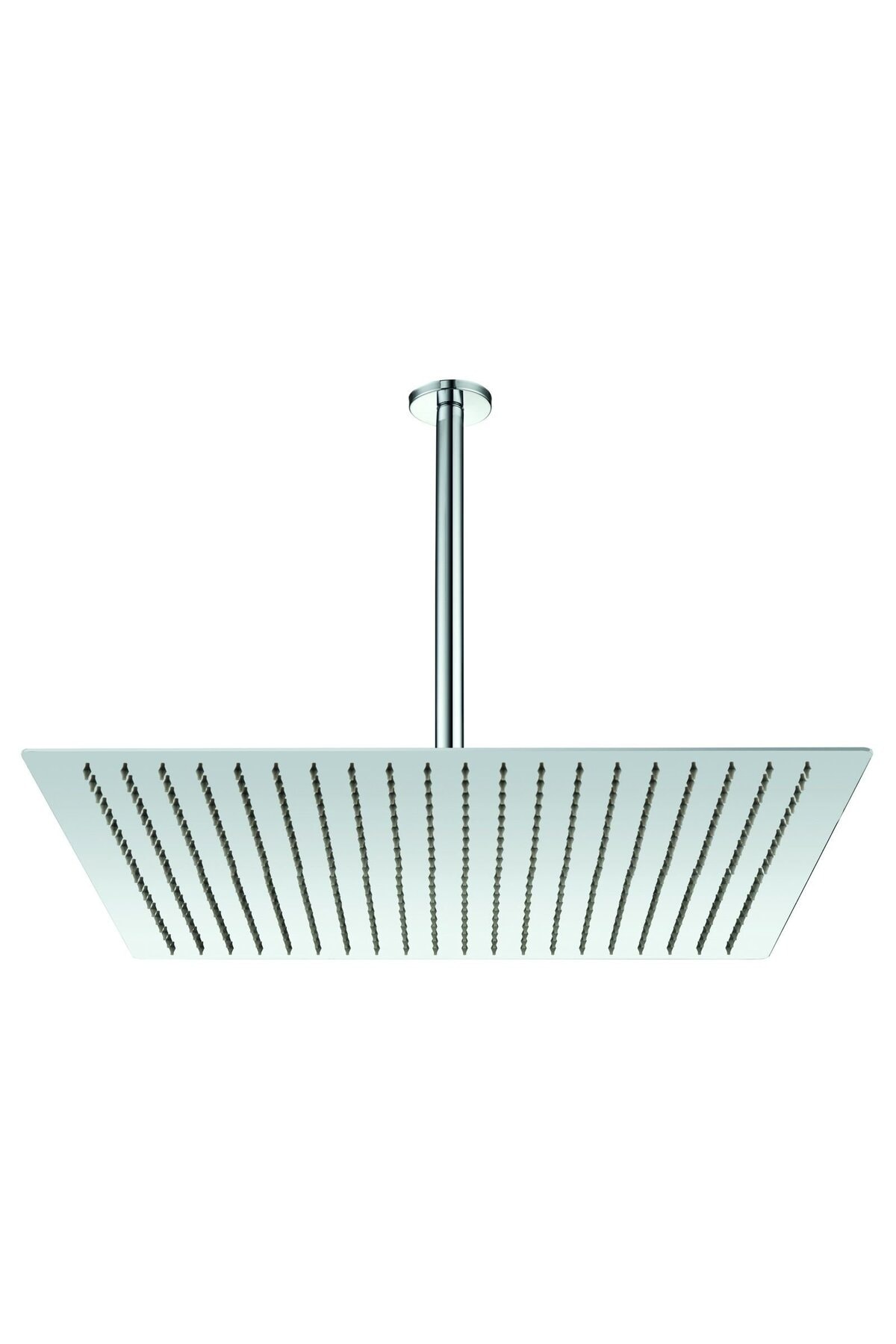 Ankastre Duş Başlığı Borulu Kare Slim Metal 50x50 cm Tavandan
