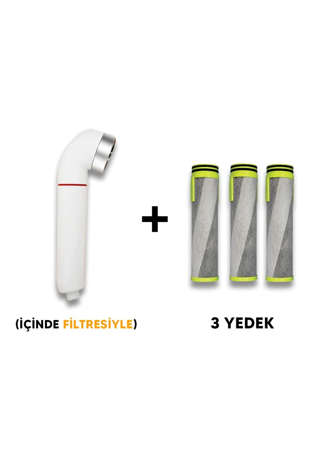 Duş Başlığı ve 3 Yedek Filtre