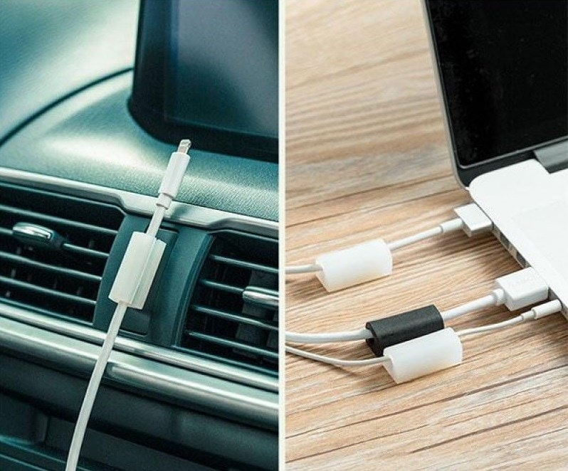 Kablo Tutucu Yapışkanlı Mini 20LI Kanal USB Şarj Veri Kablosu Tutucu Yapışkanlı Kordon Siyah