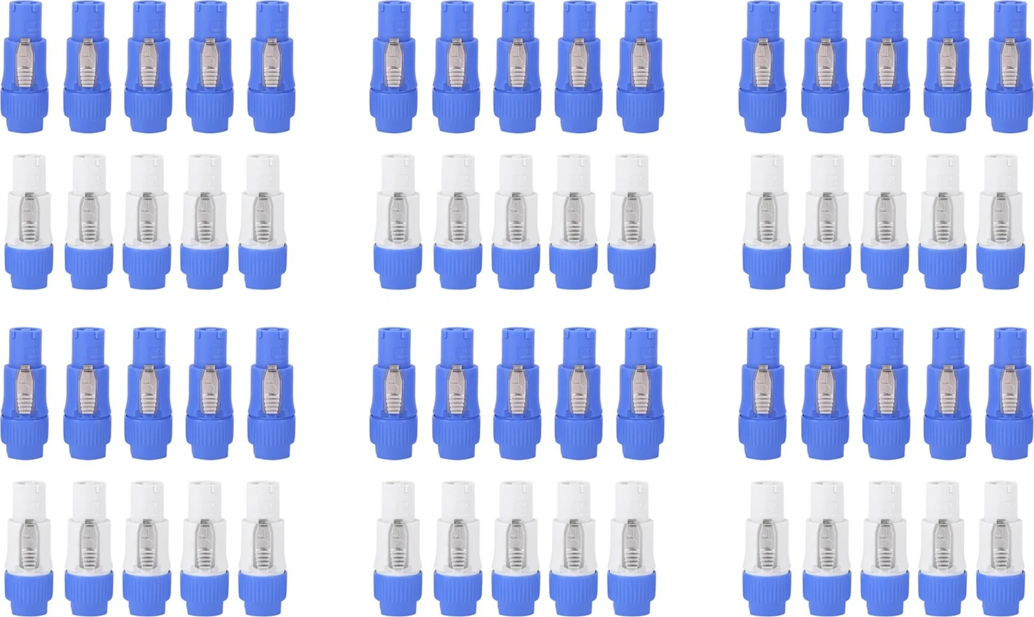 60 Adet/grup NAC3FCA Speakon Fişi 3 Pin Erkek Powercon Konektörü 20A 250 V Ac Priz Konnektörü Mavi ve Beyaz (Yurt Dışından)