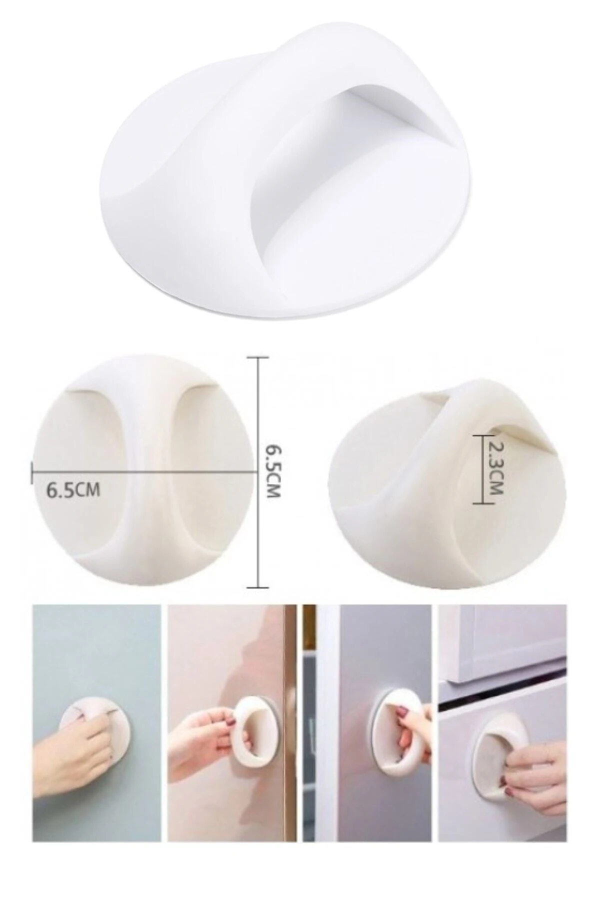 1 Adet Mobilya Hırdavat Kulp Sap Sürgü Pencere Kapı Dolap Kapağı Tutucu Tutacağı Yapışkanlı Tutacak