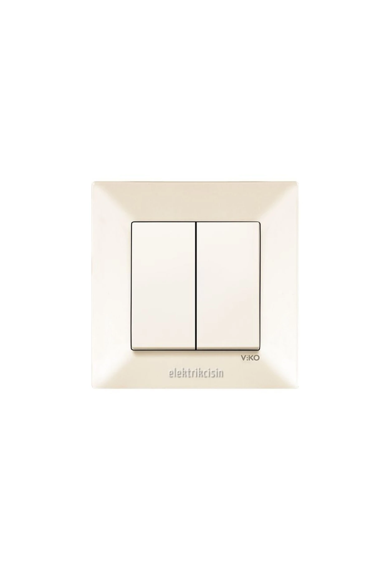 Meridian Krem Ikili Anahtar - Komütatör (çerçeve Dahil) 5 Adet