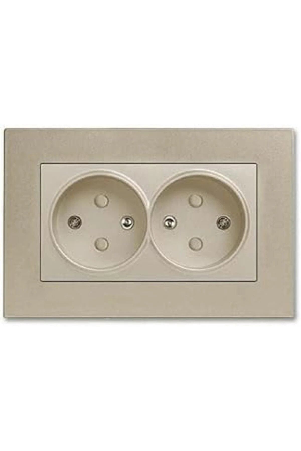 Novella Ikili Topraklı Priz Çocuk Korumalı Bronz