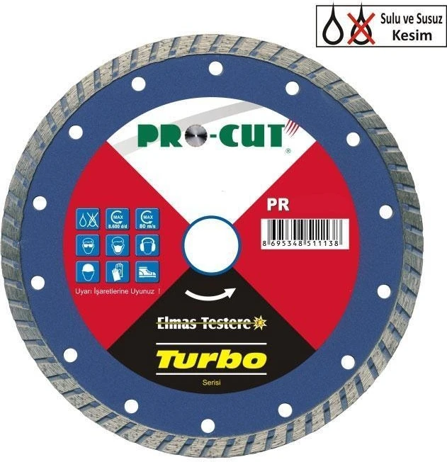Procut Ab 230 mm Turbo Kanallı Elmas Testere