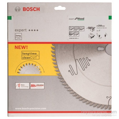 BOSCH - Expert Serisi Ahşap İçin Daire Testere Bıçağı - 250 X 30 X 3,2 Mm, 40 Diş