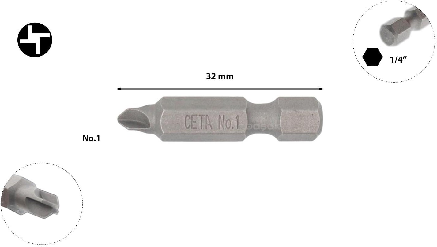 Torq-Set Uçlu Bits No 1 x 32MM CB/860301