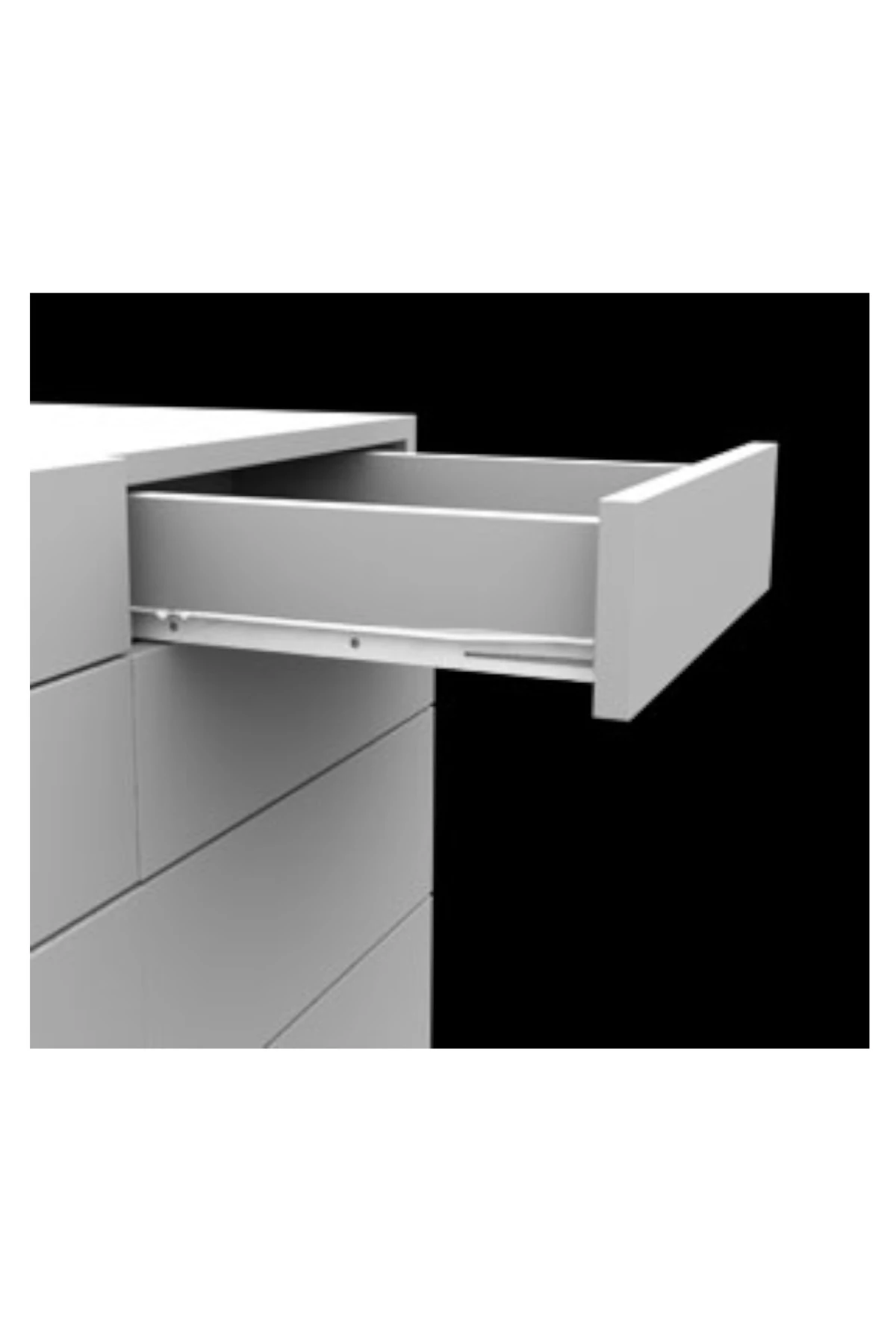 Klasik Beyaz Çekmece Rayı 55cm