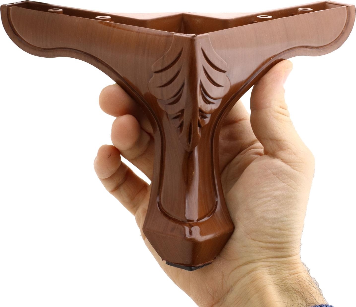 20'li Set Lukens Lüks Mobilya Koltuk Kanepe Tv Ünitesi Destek Ayağı 14 cm Ahşap Desenli Ayakları