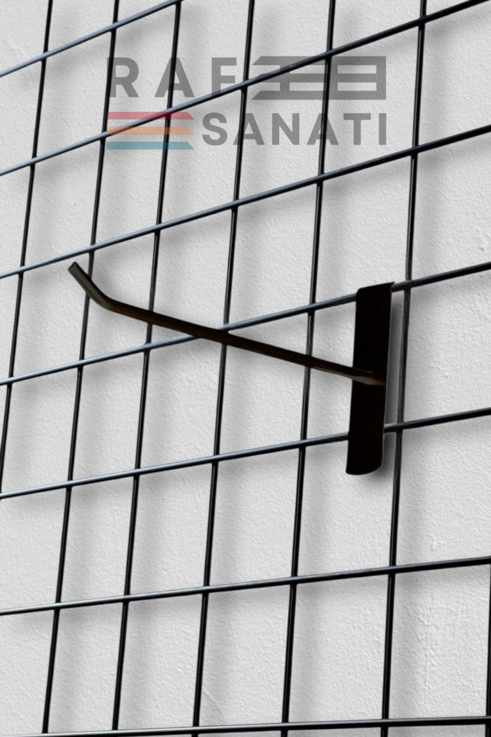 Siyah Tel Pano Kancası 25 cm - Askı Kanca Raf Askısı Raf Aksesuar Tel Askı Çorap Kancası