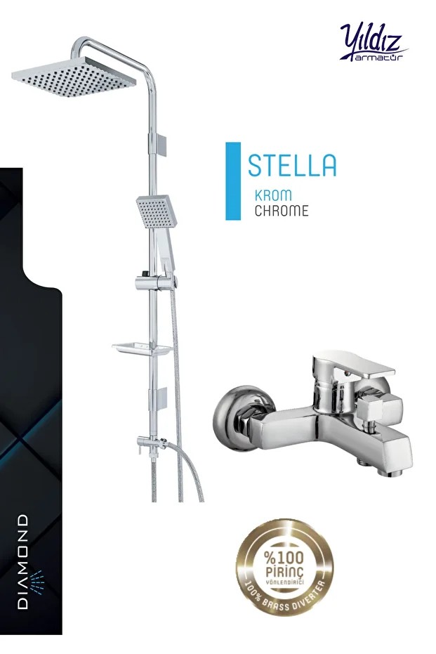 Stella Robot Duş Seti + Yıldız Banyo Bataryası