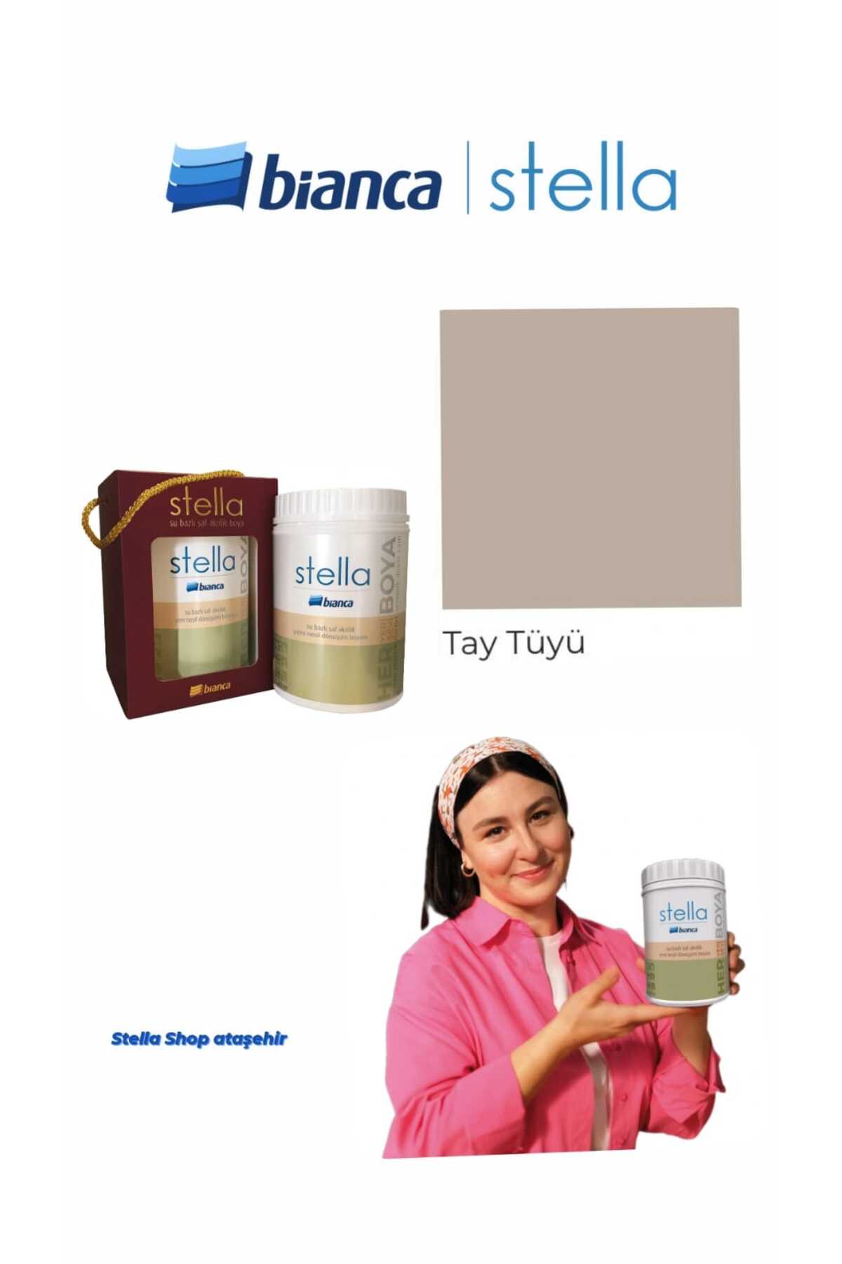 Stella Su Bazlı Saf Akrilik Boya 500ml - Tay Tüyü