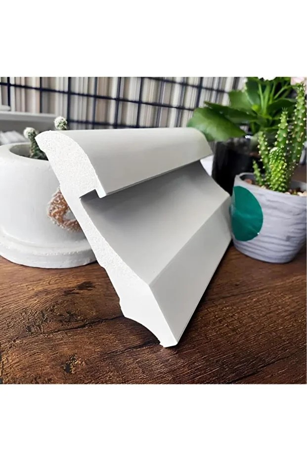 Polimer Lake Beyaz Ledli Süpürgelik 11.5cm x 120cm 1 Adet Salon Ev Ofis Koridor Parke Süpürgelik
