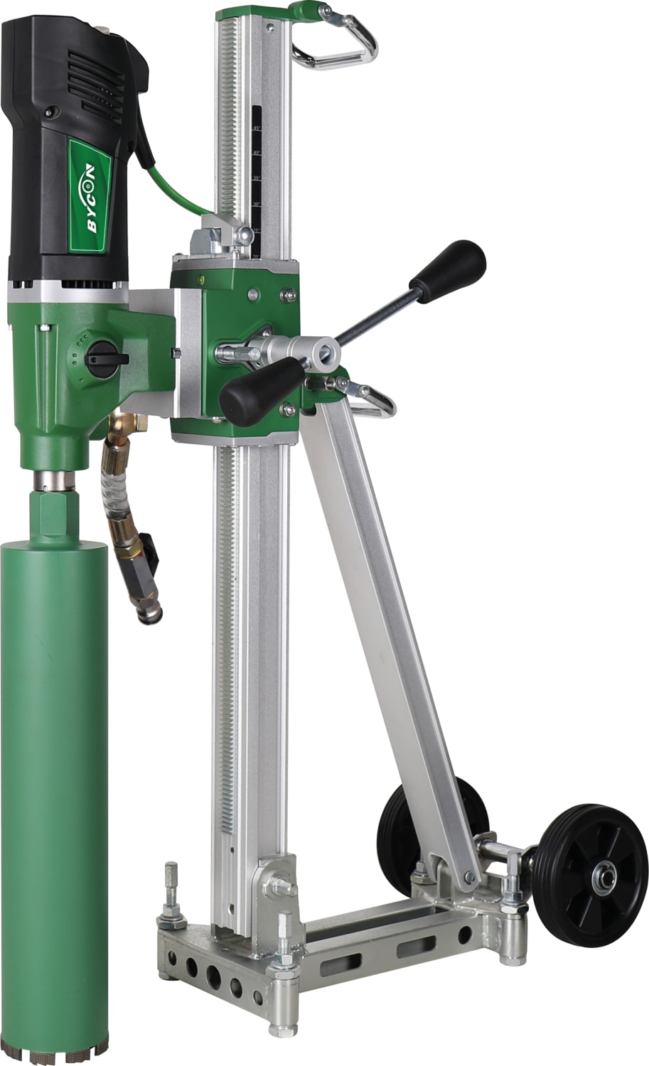 Kömürsüz Motorlu Açılı Sehpalı Karot Seti – 252 mm Delme Kapasiteli